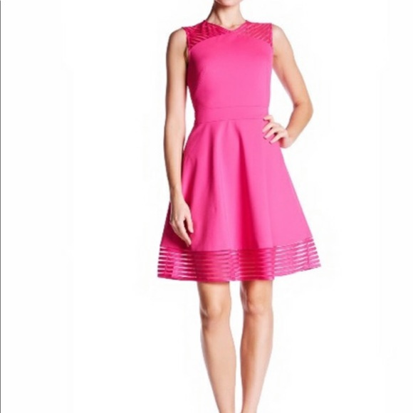 Ted Baker Fuchsia Eleese Skater Dress fit and flare - Picture 5 of 17